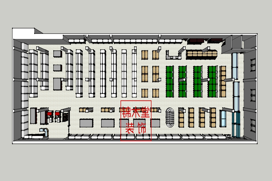 阜南千佰億超市錦木(mù)堂裝飾設計(jì)